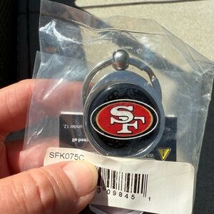 NWT SF 49ers Officially Licensed Product  Keychain with High Polish Crome Finish